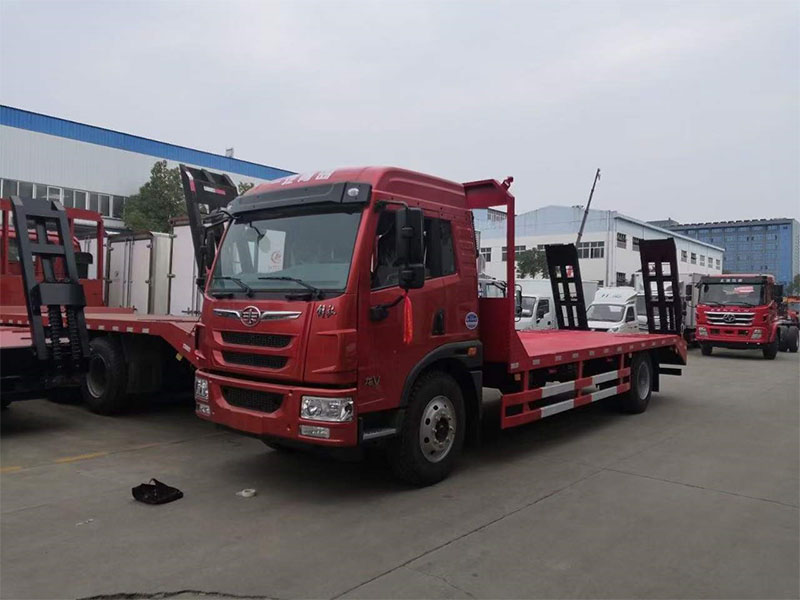 國六解放龍V單橋平闆運輸車