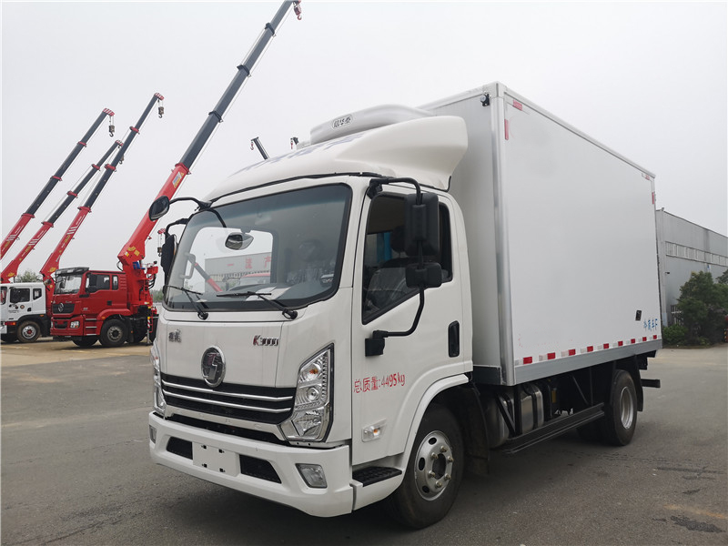 國六 陝汽德龍4.2米肉鈎冷藏車